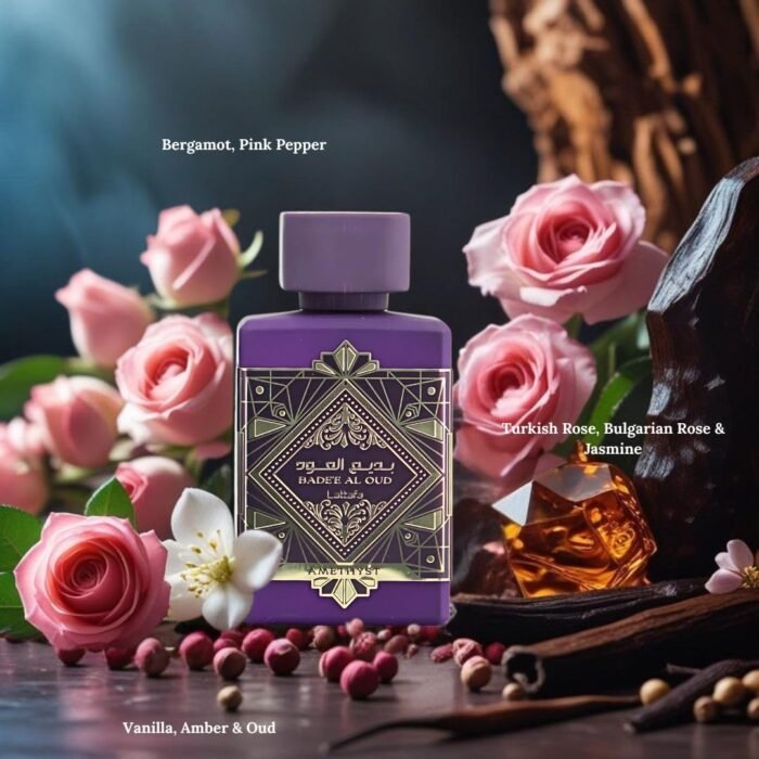 Lattafa Bade'e Al Oud Amethyst - Floral, Fruity, Amber, Oud - Eau de Parfum Long-Lasting Fragrance for Unisex - Image 5